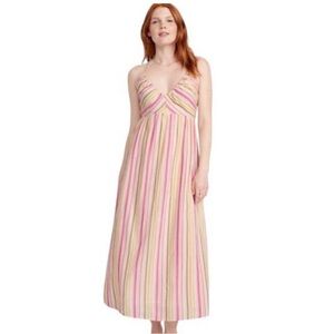 New Old Navy Women’s Fit & Flare Multi Striped Halter Maxi Dress - XLarge XL
